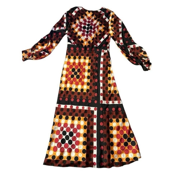 Zara Retro Polka Dot Satin Midi Dress NWT Blogger Fav - Picture 6 of 8